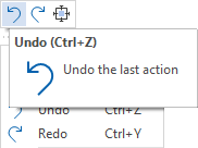 The Undo menu shortcut