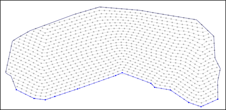 An example of a pattern using Fit rows to polygon option