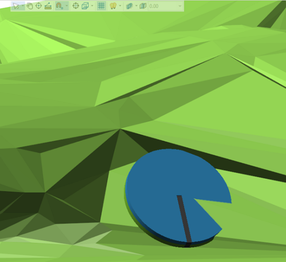 The disc created on the surface