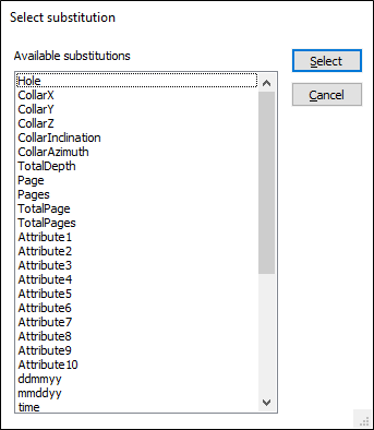 The Select Substitution form