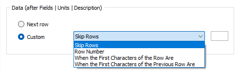 The Location drop down menu 
