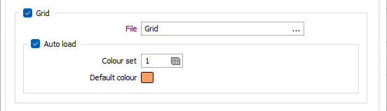 The Grid options on the Output tab of the Surface Points Modelling form