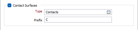 The Contact Surfaces options on the Output tab of the Geology form