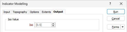 The Iso Value options in the Output tab