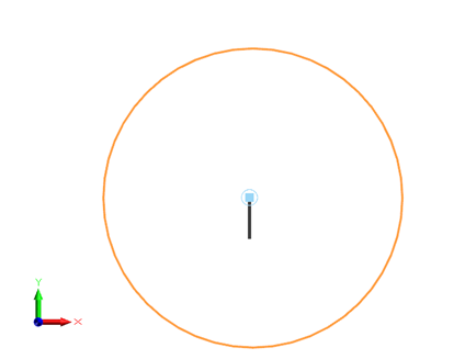 A hole with a dip of 10 degrees displayed in the Round Editor window