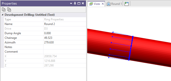 The Round Editor Properties Window