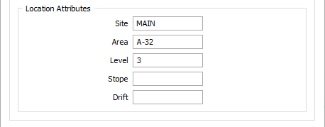 The Location Attributes options in the Export Ring Design to IREDES form