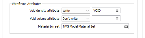 The Wireframe Attributes options