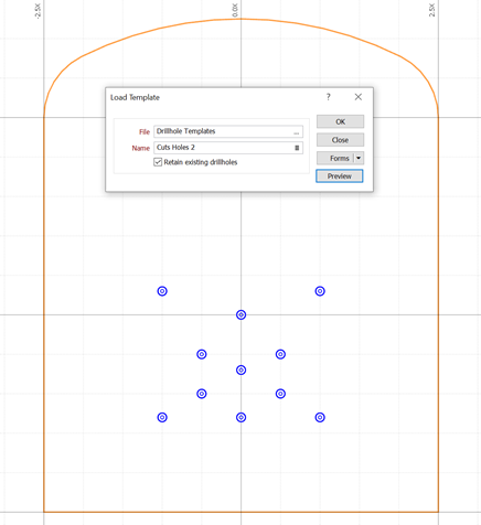 An example of the Load Template feature