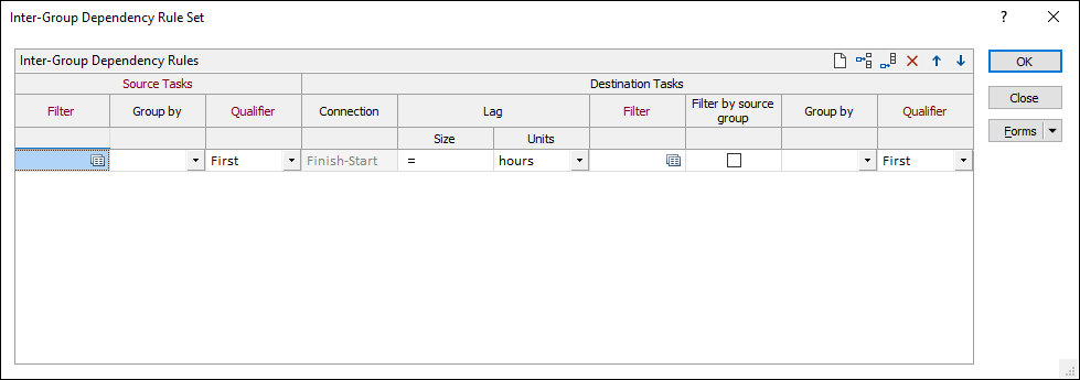 The Inter-Group Dependency Rule Set form