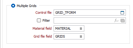 The Multiple Grids options on the Input/Output tab of the Create Thickness Grids form