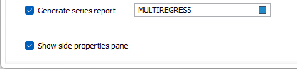 Options available in the Chart tab when a chart is displayed in Vizex