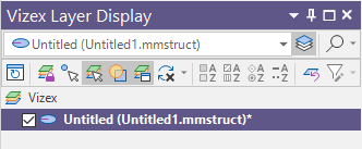 The Vizex Layer Display panel with a new Structural Data layer