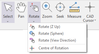 The Rotate Button menu