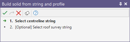 The Build solid from string and profile selection wizard