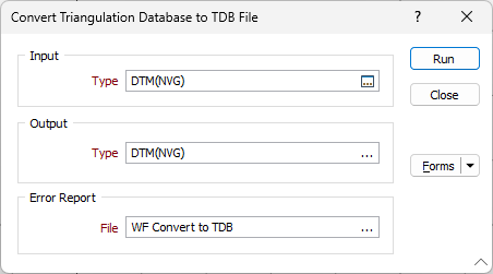 Convert to TDB File