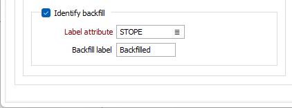 The Identify Backfill options