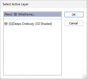 The Select Active Layer form for the Close End function