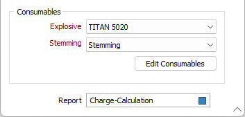 The Consumables options in the Charge Calculations form