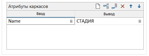 Атрибуты каркаса во вкладке Вывод в диалоговом окне Создать выемочные блоки