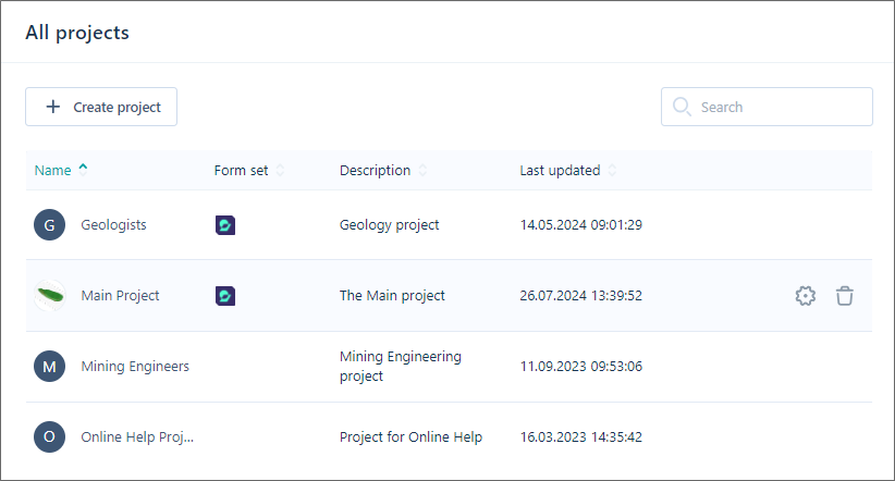 Select Project