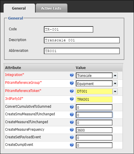 The General attributes on the Create New Integration Mapping dialog