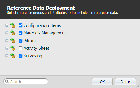 The Reference Data Deployment dialog