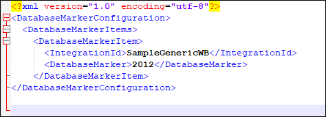 The Database Marker Configuration file