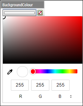 The Background Colour picker