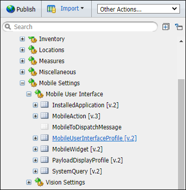 The Mobile User Interface Profile option