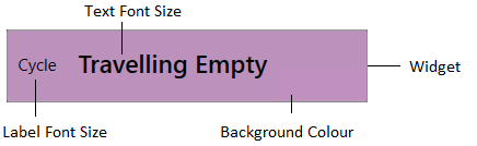 The Font Size and Background Colour options as displayed in a widget