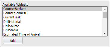The Available Items list