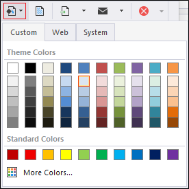 The Colour Tool menu