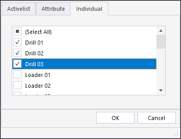 The Individual tab of the Equipment tab