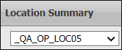 The Location Summary drop down