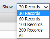 The Show drop down list