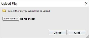 The Upload File dialog