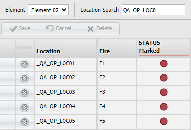 The Drill and Blast grid filtered by a search term