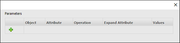 The Parameters grid in the Target Item dialog