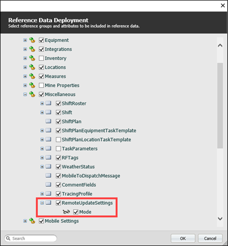The Reference DataDeployment form displaying data tables for deployment