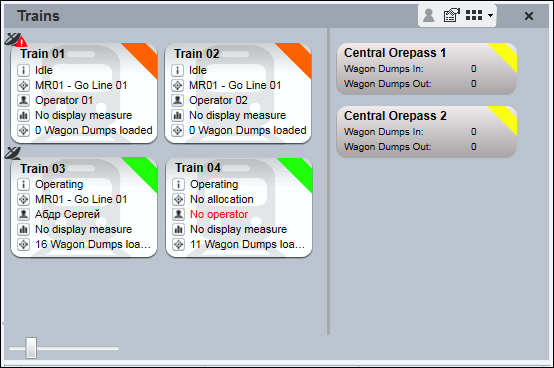 Transcore Train Panel Train Panel
