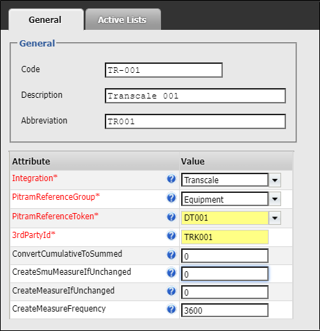 The General attributes on the Create New Integration Mapping dialog