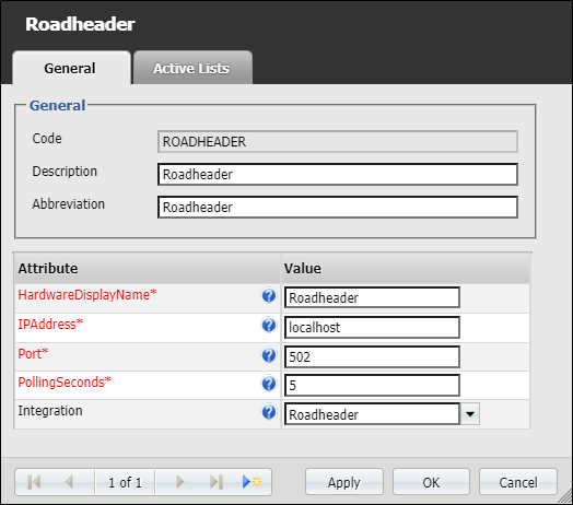 The Roadheader Profile form