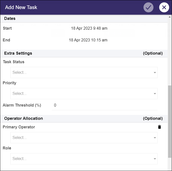 Create New Task