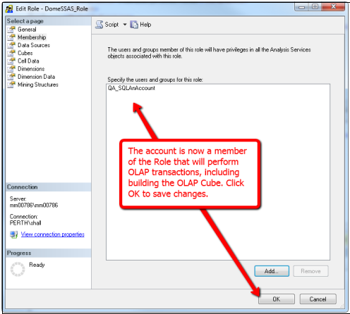 Configure OLAP Cube